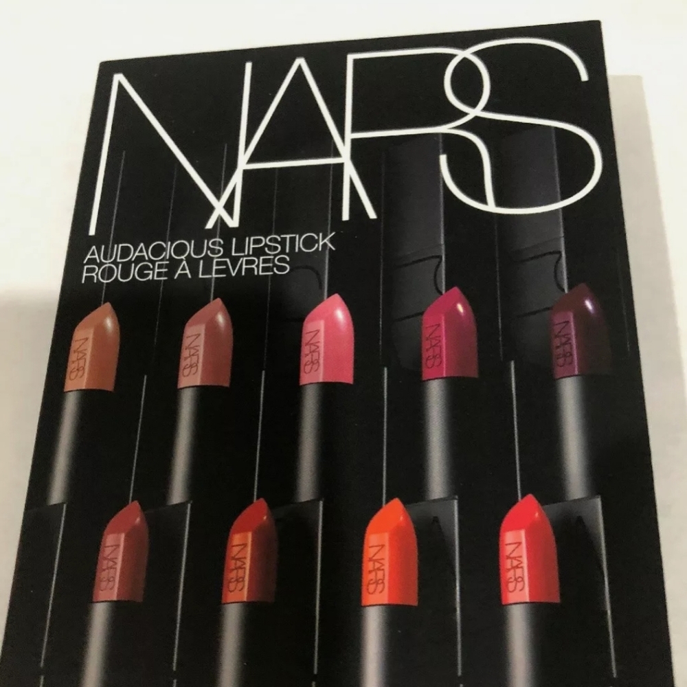 NARS AUDACIOUS LIPSTICK Sample Card with 8